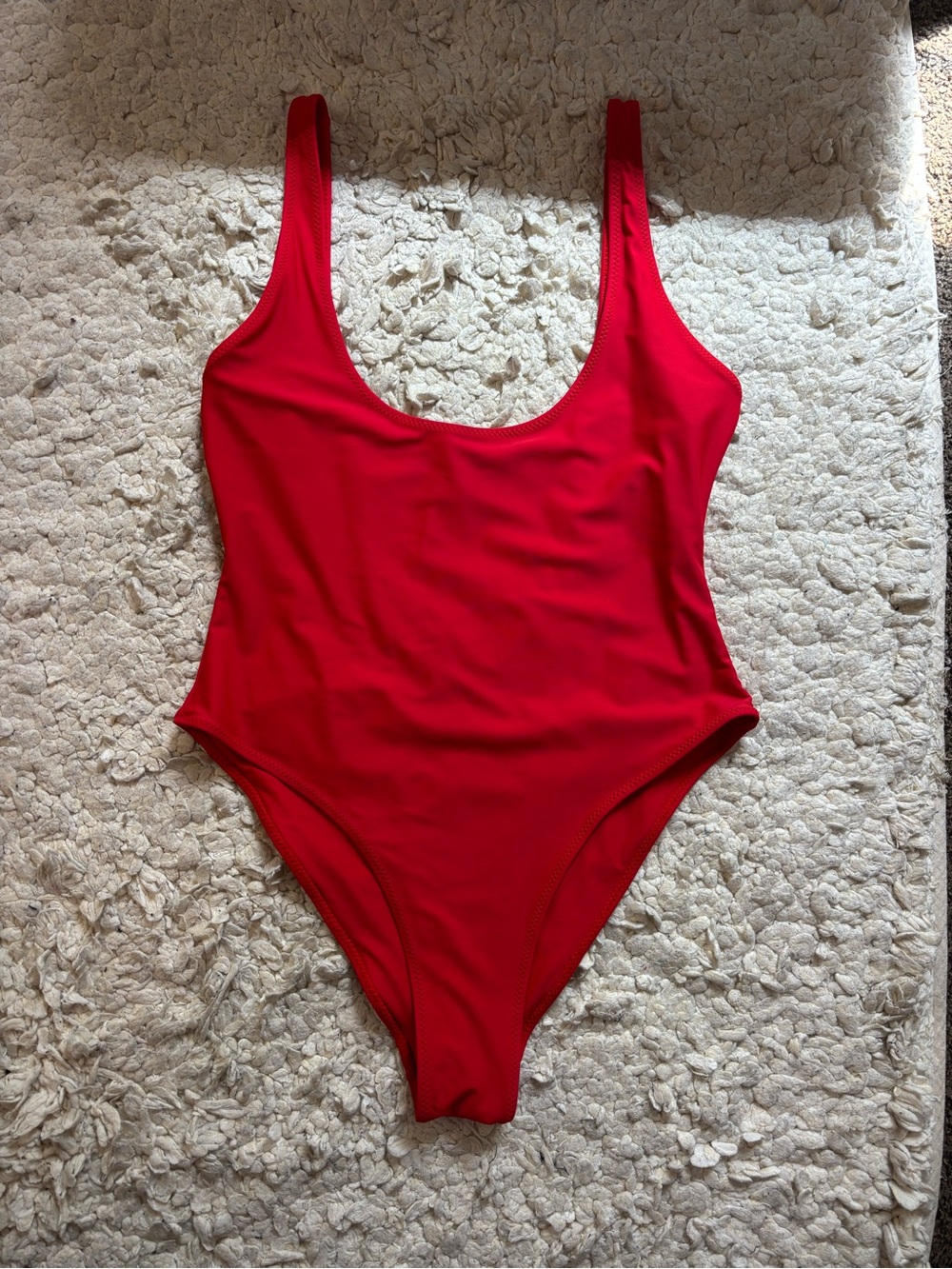 Women’s White Fox Swim St Tropez Red Scoop Neck One-Piece Swimsuit Large